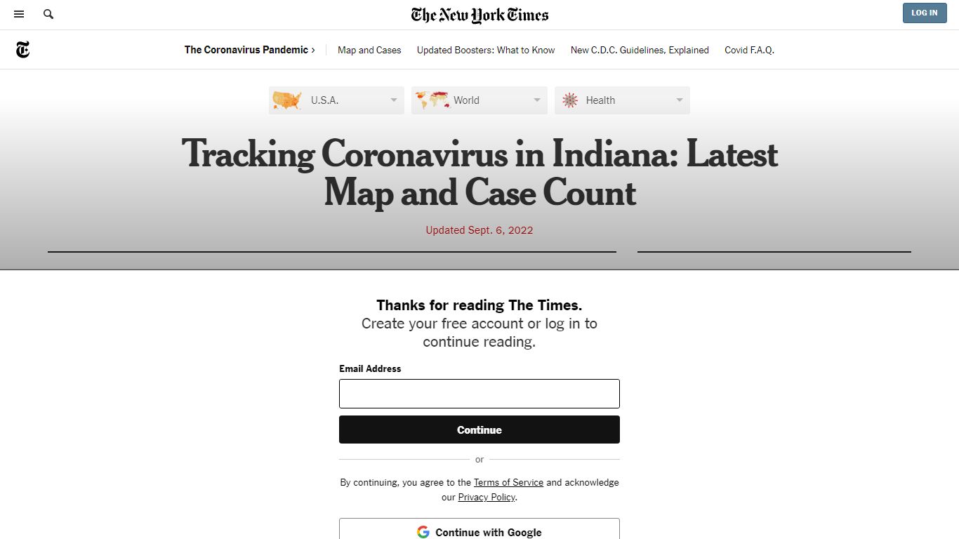 Indiana Coronavirus Map and Case Count - The New York Times